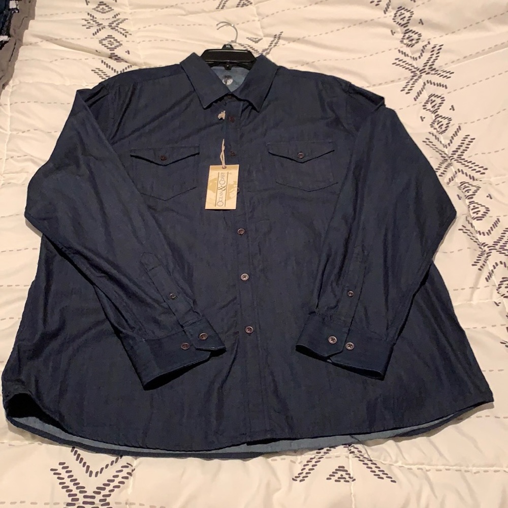 Men’s navy button down XL  Ocean & Coast